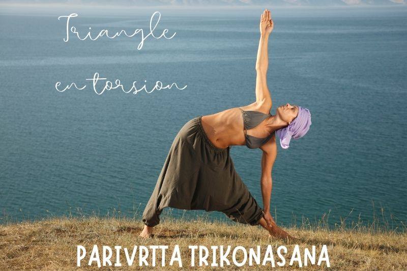 parivrtta trikonasana triangle yoga posture